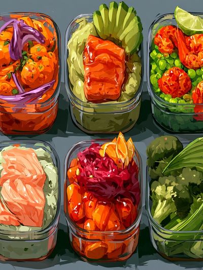 Colorful Meal Prep Containers Poster.