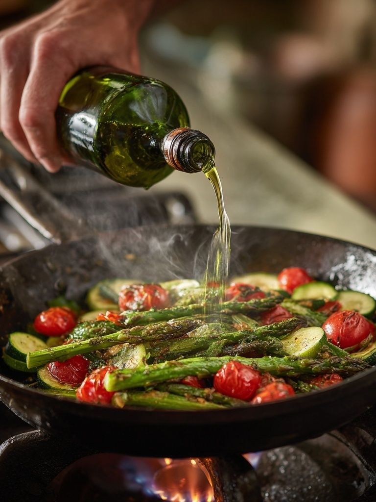 Olive Oil Sizzle Kitchen Photography Poster. poster detail