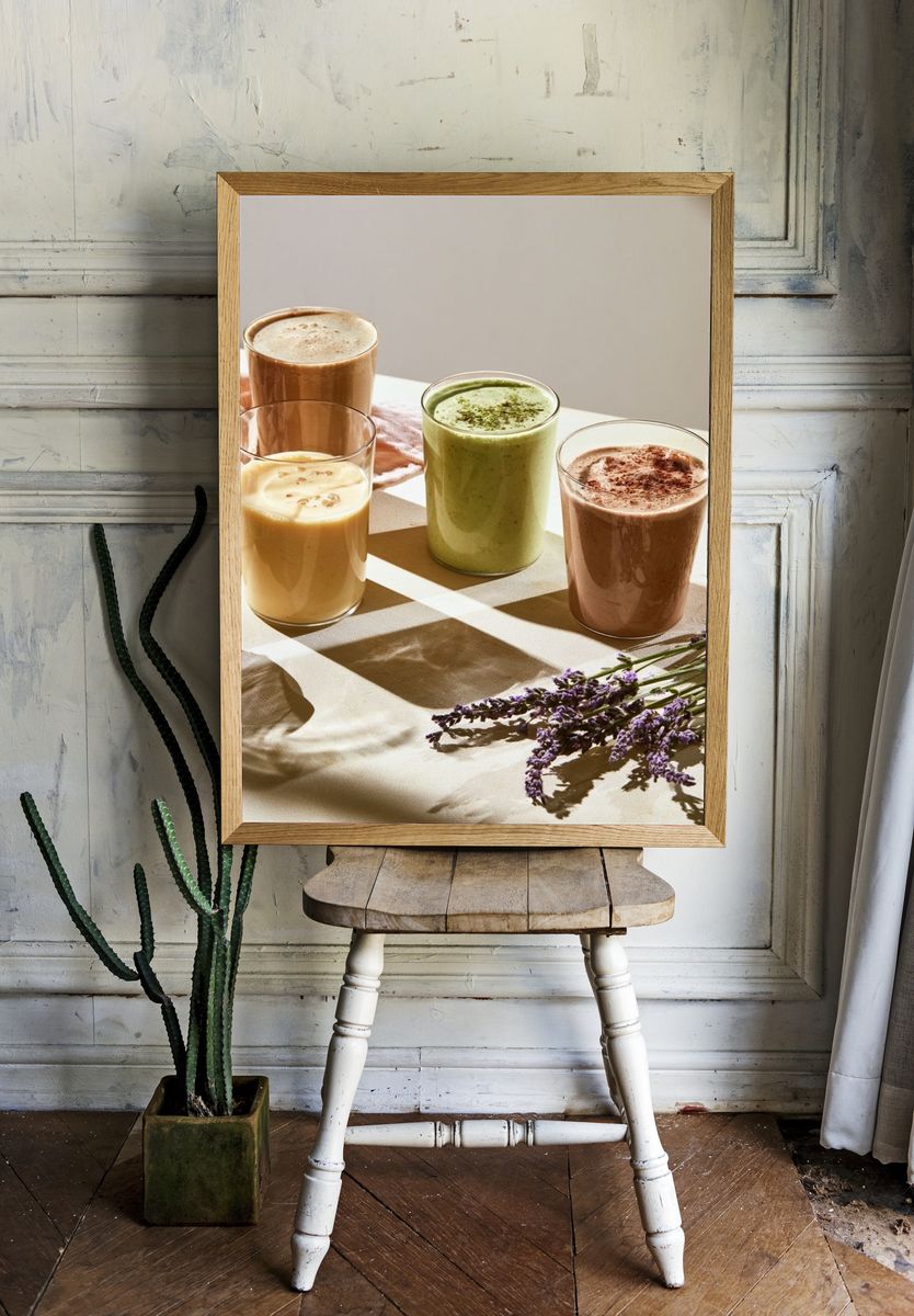 Herbal Smoothies Still Life Print. room preview