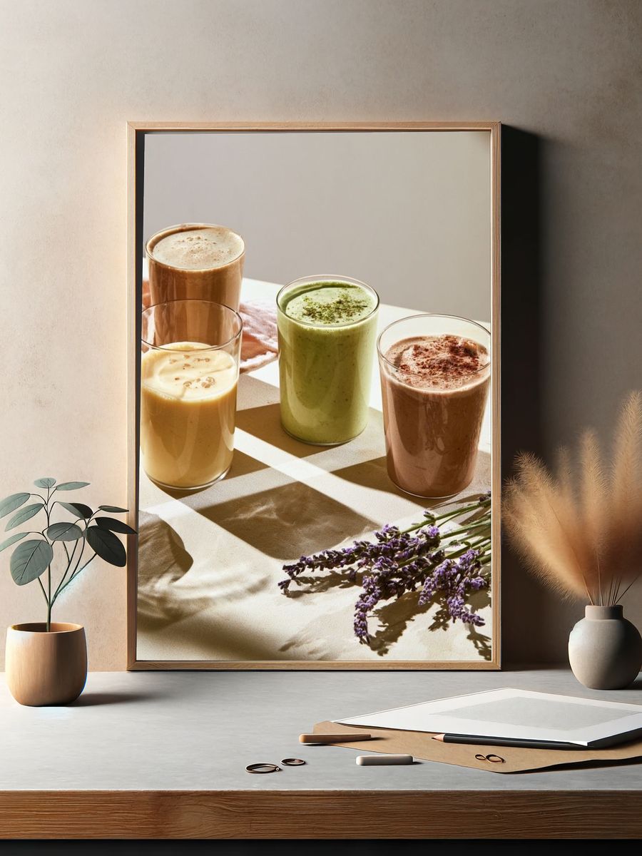 Herbal Smoothies Still Life Print. — room view 2