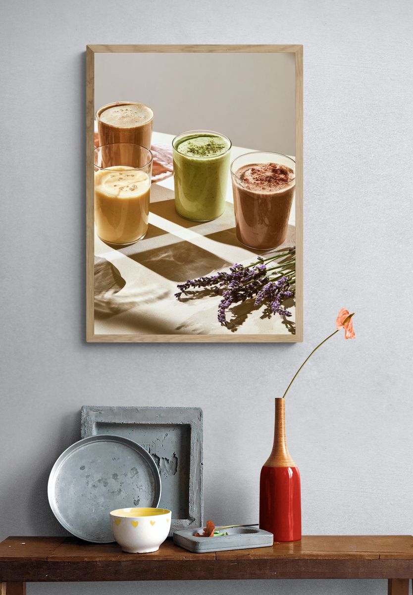 Herbal Smoothies Still Life Print. — room view 3