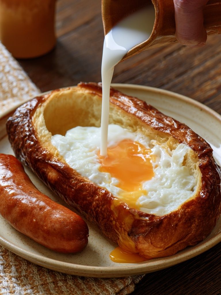 Breakfast Pastry and Egg Food Poster. poster — food-drink art