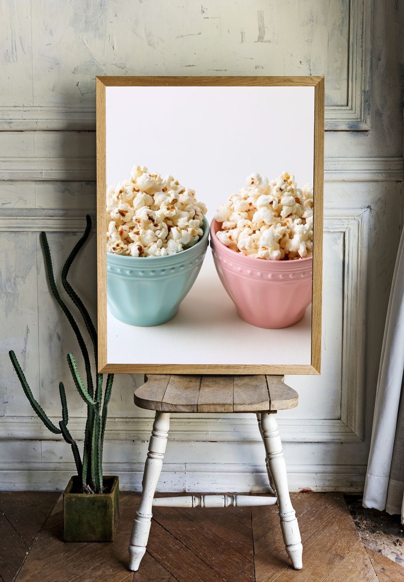 Pastel Popcorn Still Life Poster. room preview