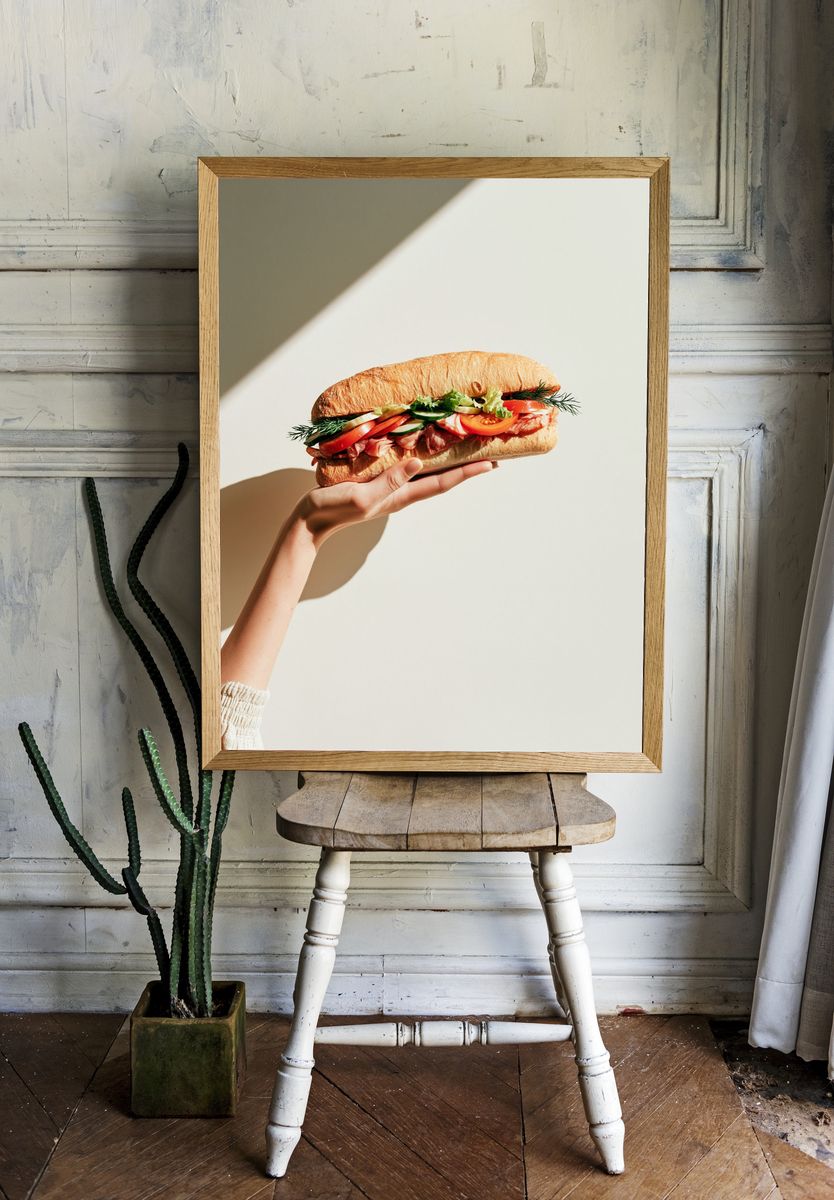 Sandwich Still Life Photography Poster. room preview