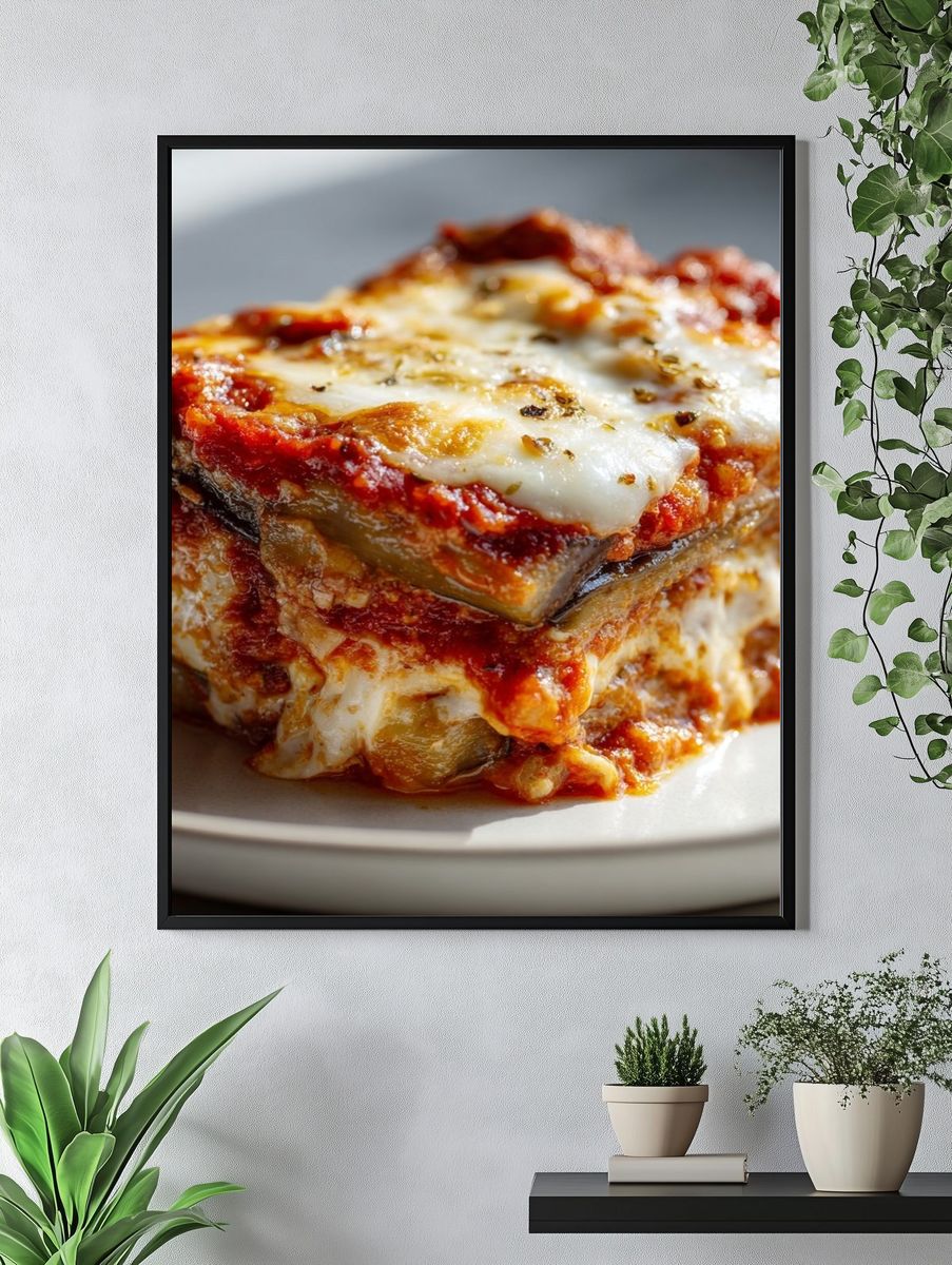 Lasagna Food Photography Poster. — room view 4