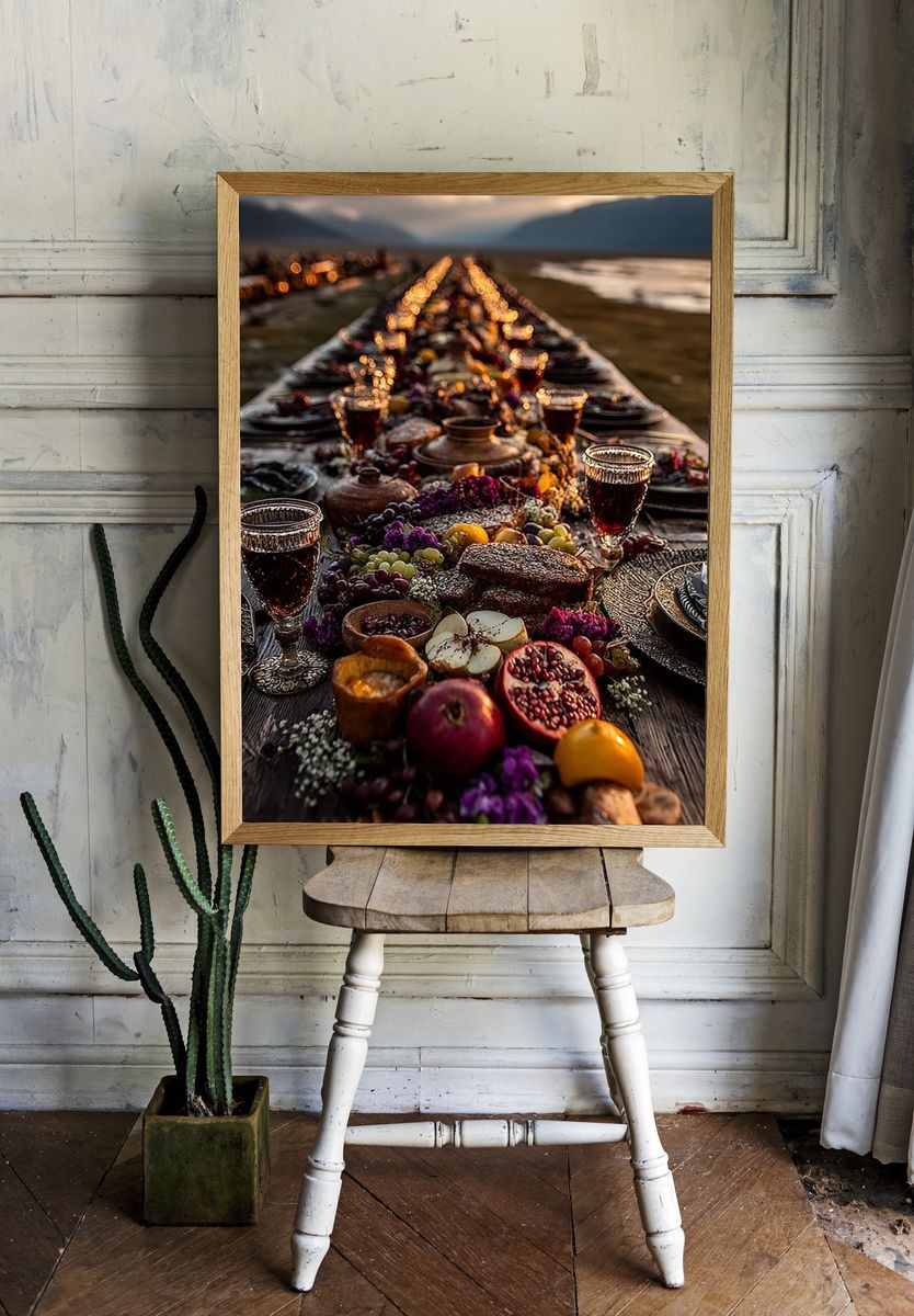 Lavish Feast Table Photography Poster. room preview