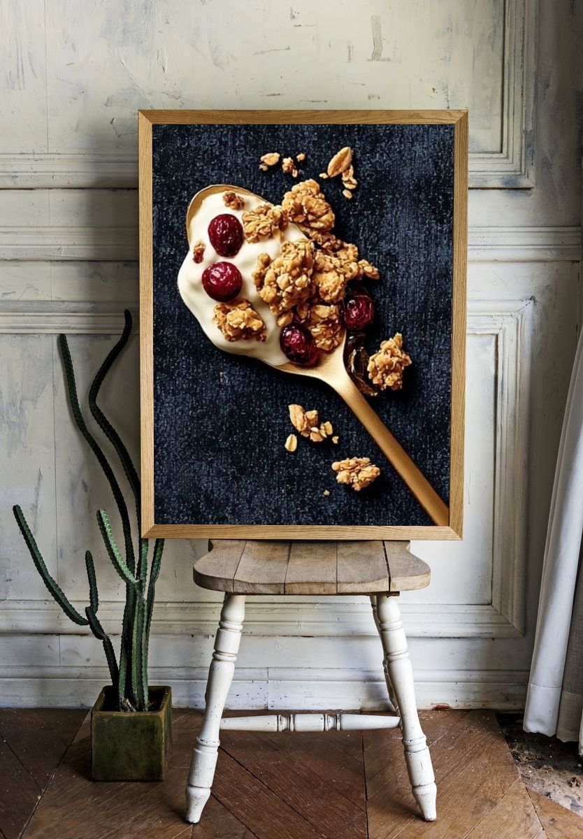 Granola Spoon Still Life Poster. room preview