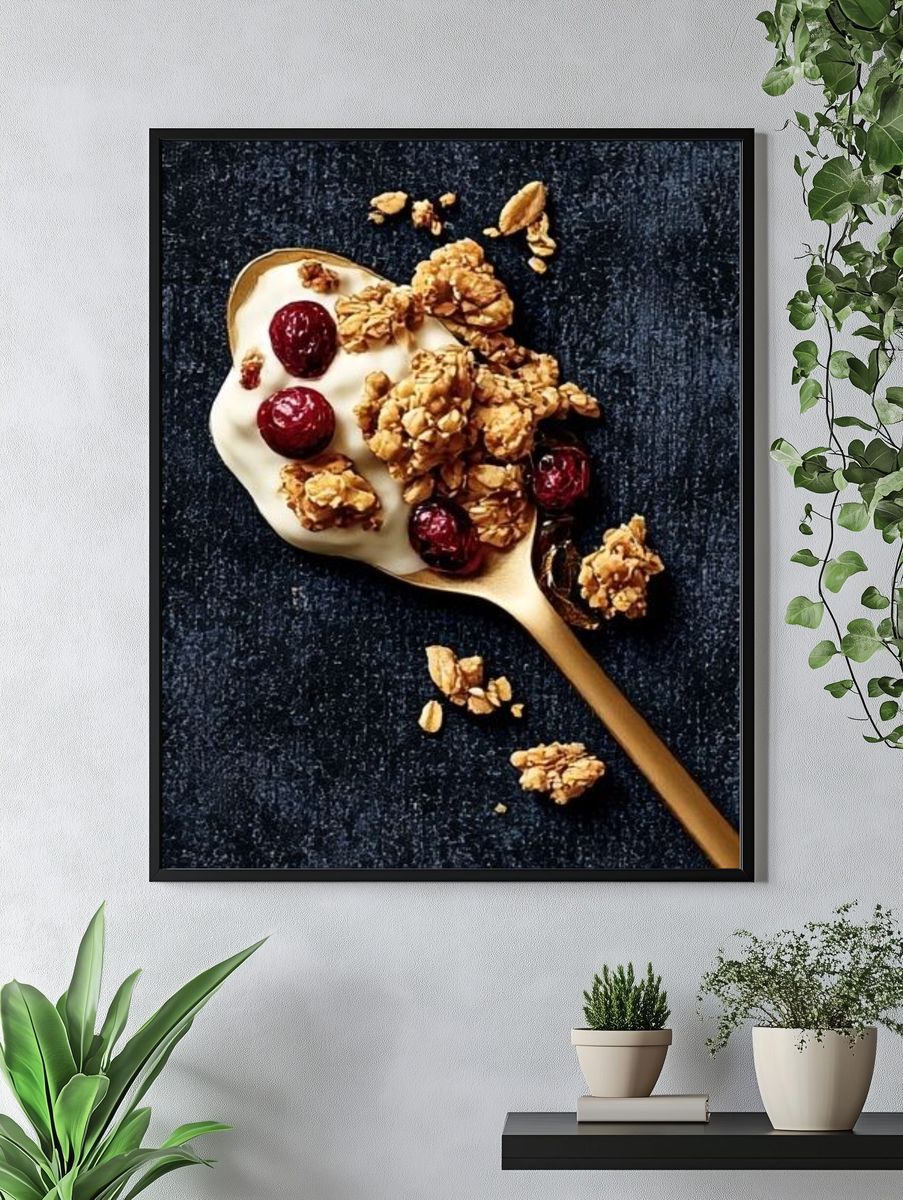 Granola Spoon Still Life Poster. — room view 4