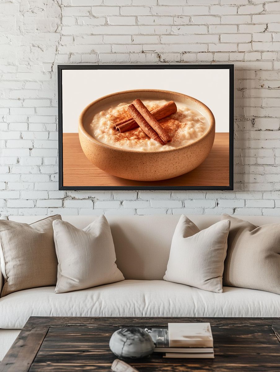Cinnamon Rice Pudding Print. room preview