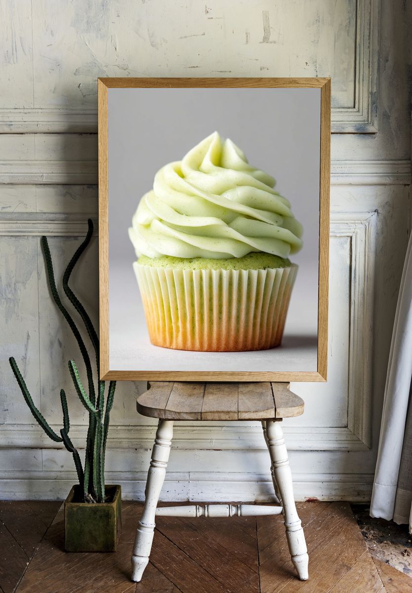 Lime Frosted Cupcake Photography Poster room preview