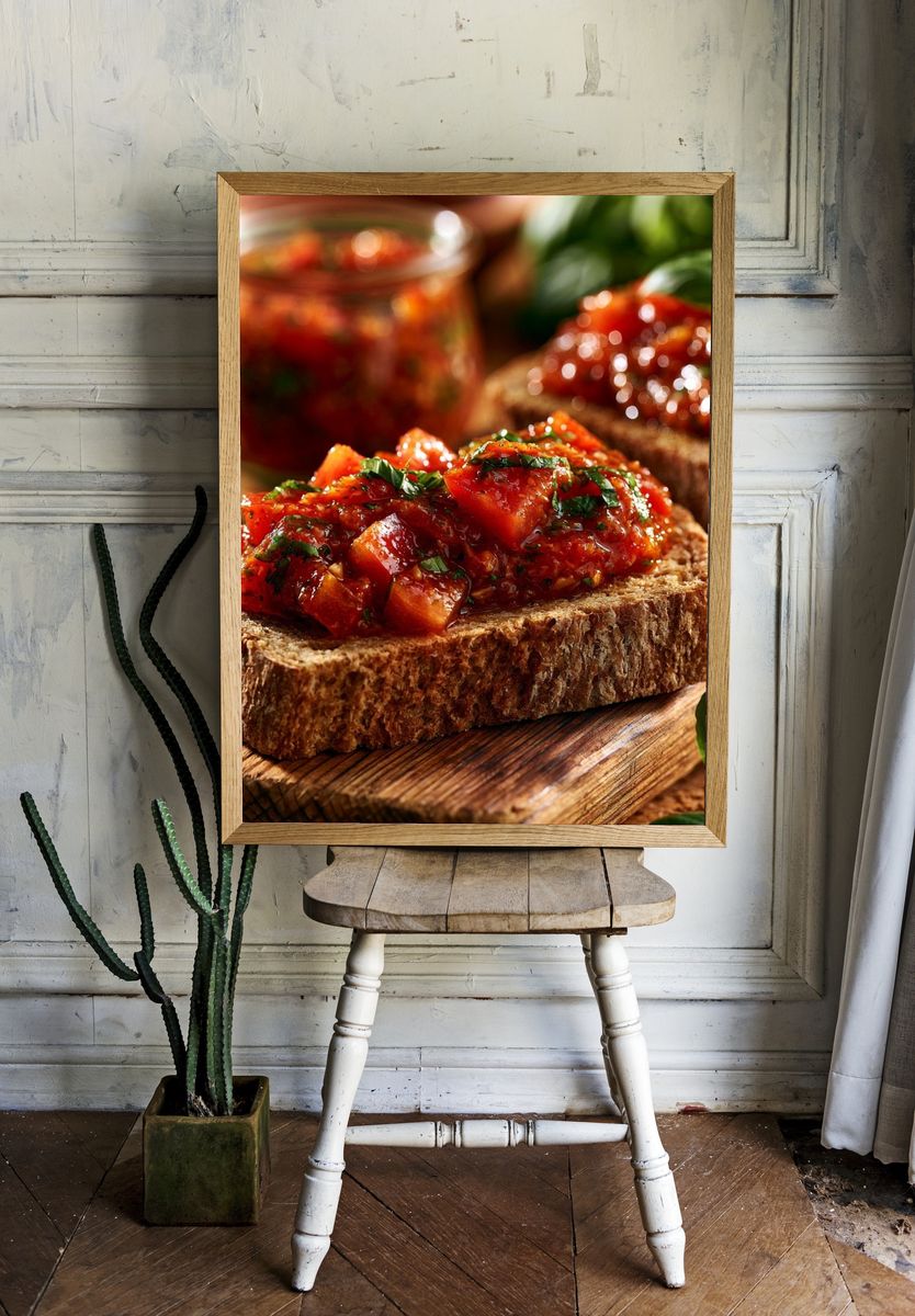 Bruschetta Still Life Poster. — room view 1