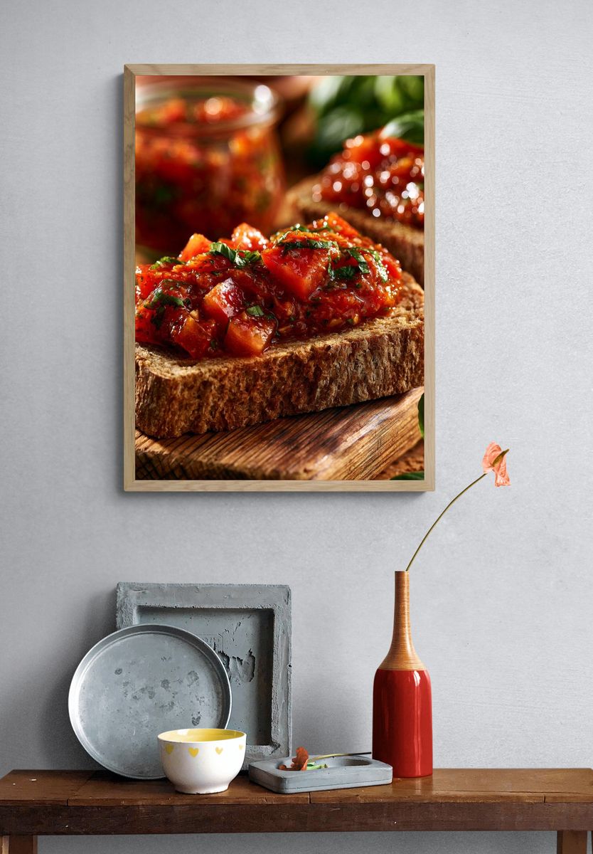 Bruschetta Still Life Poster. — room view 3