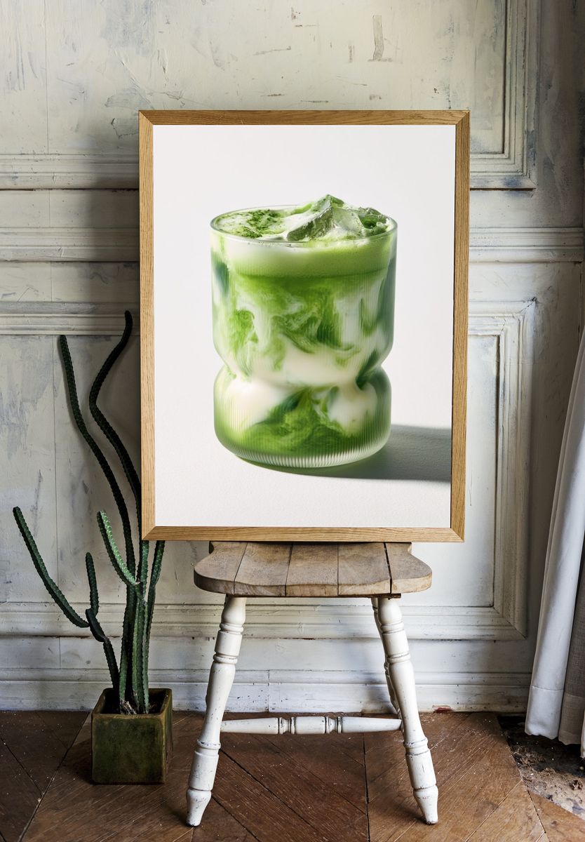 Matcha Latte Still Life Poster. room preview