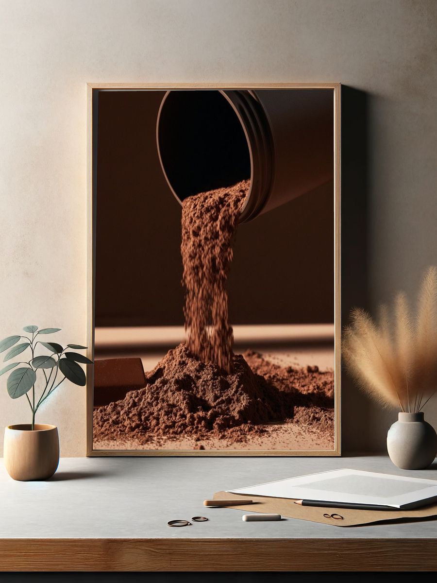 Chocolate Pour Still Life Poster. — room view 2
