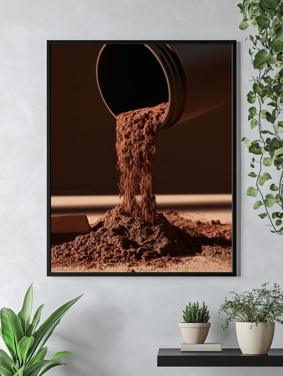 Chocolate Pour Still Life Poster. — room view 4