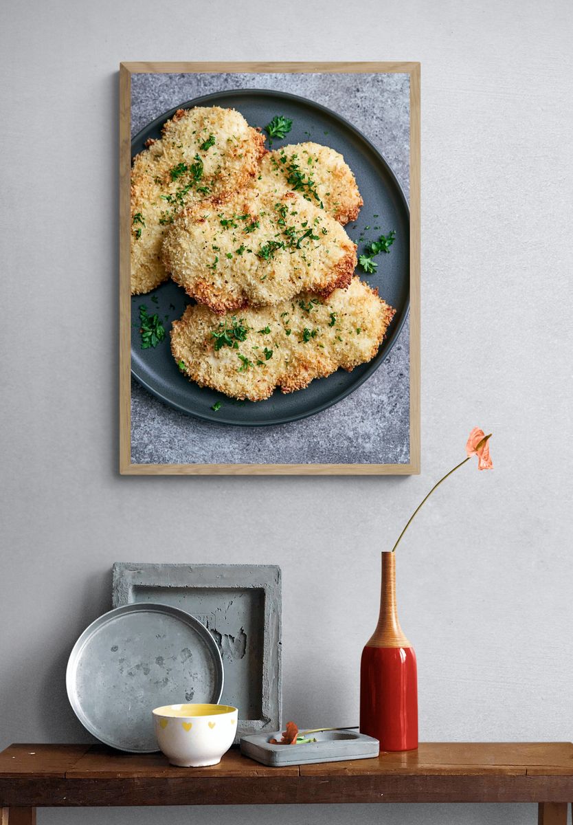 Crispy Breaded Cutlets Food Print. — room view 3