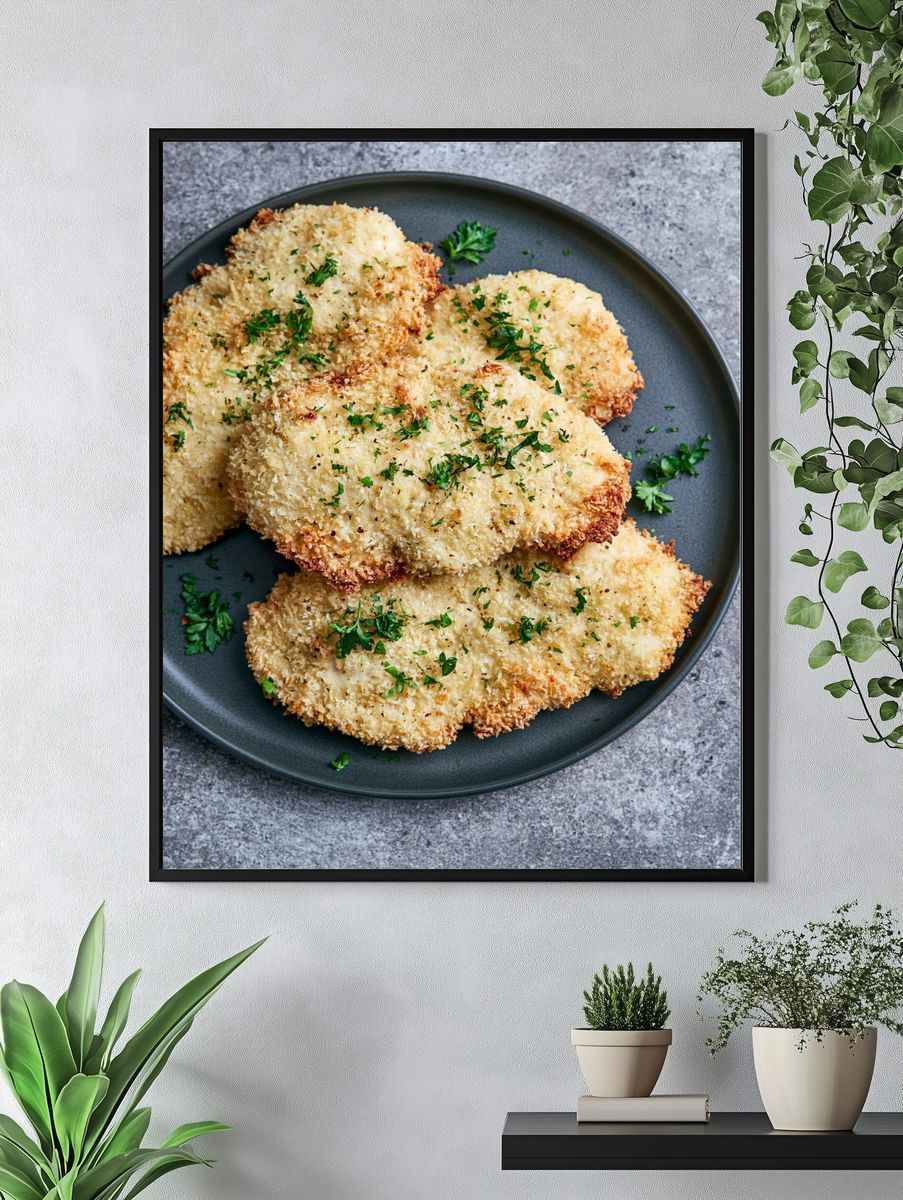 Crispy Breaded Cutlets Food Print. — room view 4
