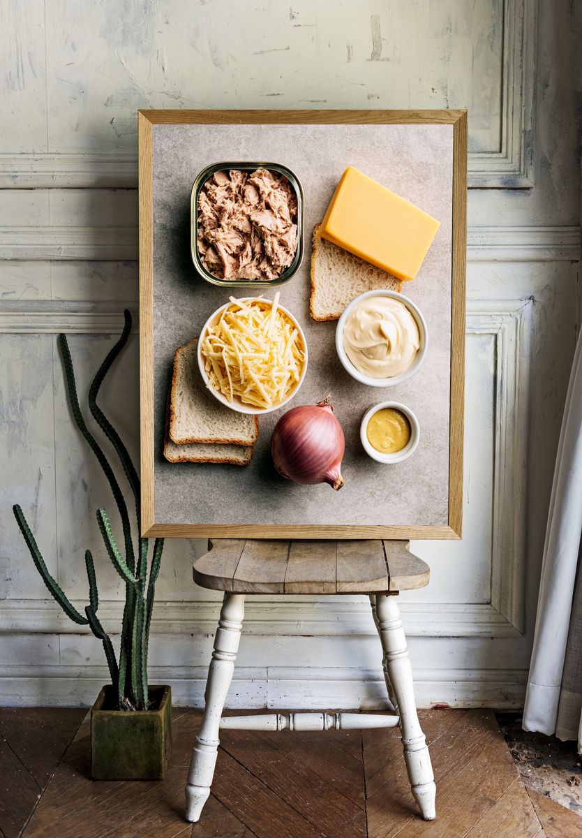 Sandwich Ingredients Food-Drink Poster. room preview