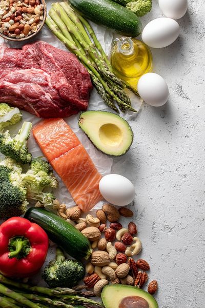 Keto Food Flat Lay Poster.