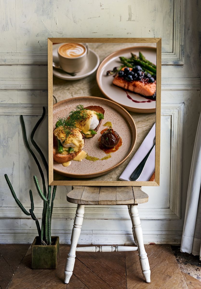 Gourmet Brunch Table Photography Poster. room preview