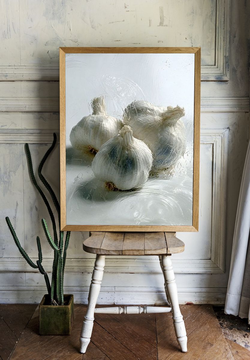 Garlic Still Life Photography Poster. room preview