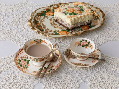 Vintage Tea Service Still Life Print.