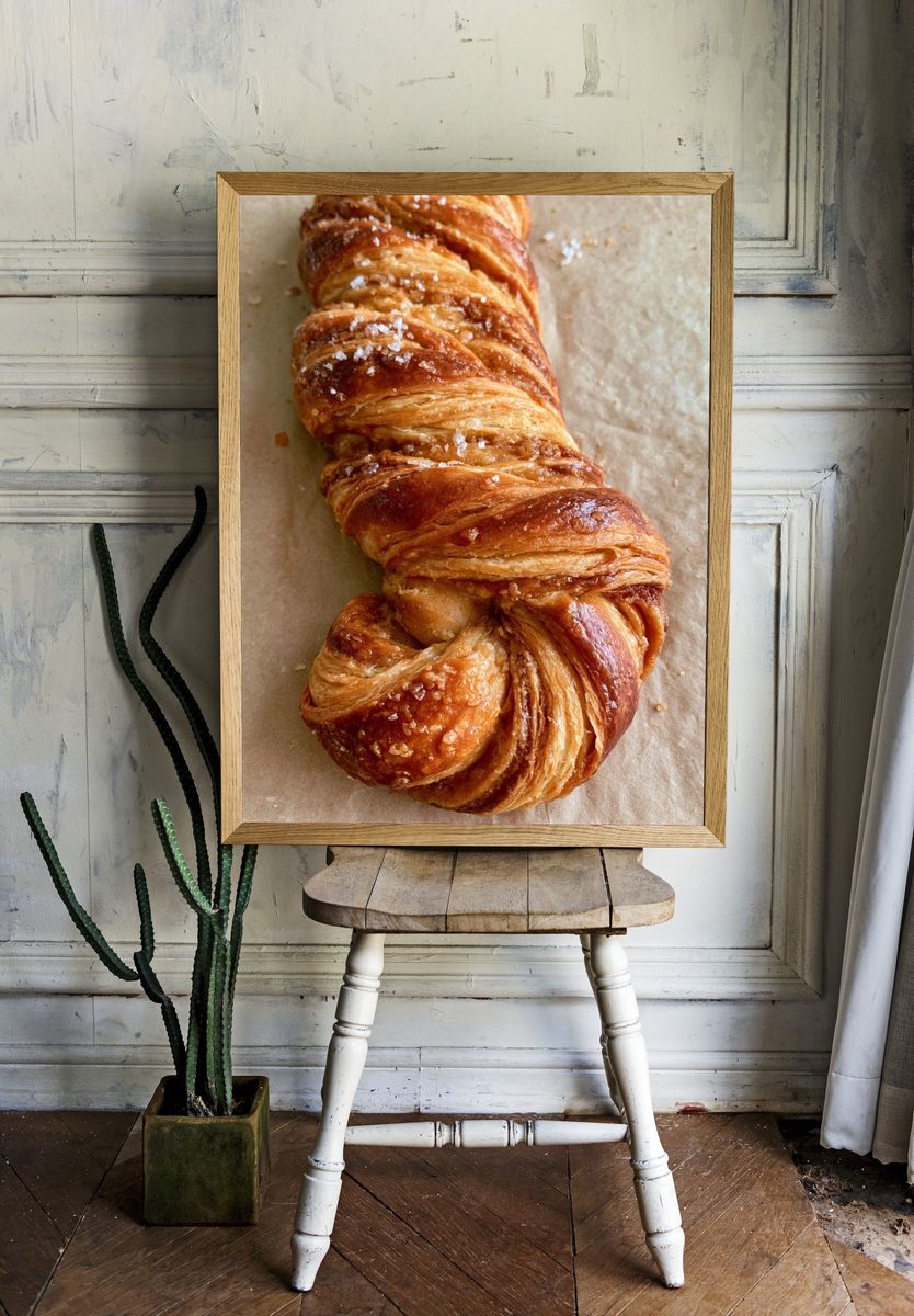 Braided Pastry Food Print. room preview