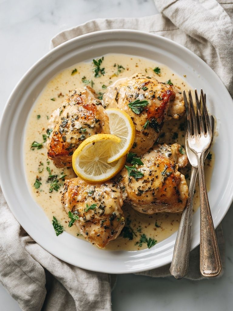 Lemon Herb Chicken Food Print. poster — food-drink art