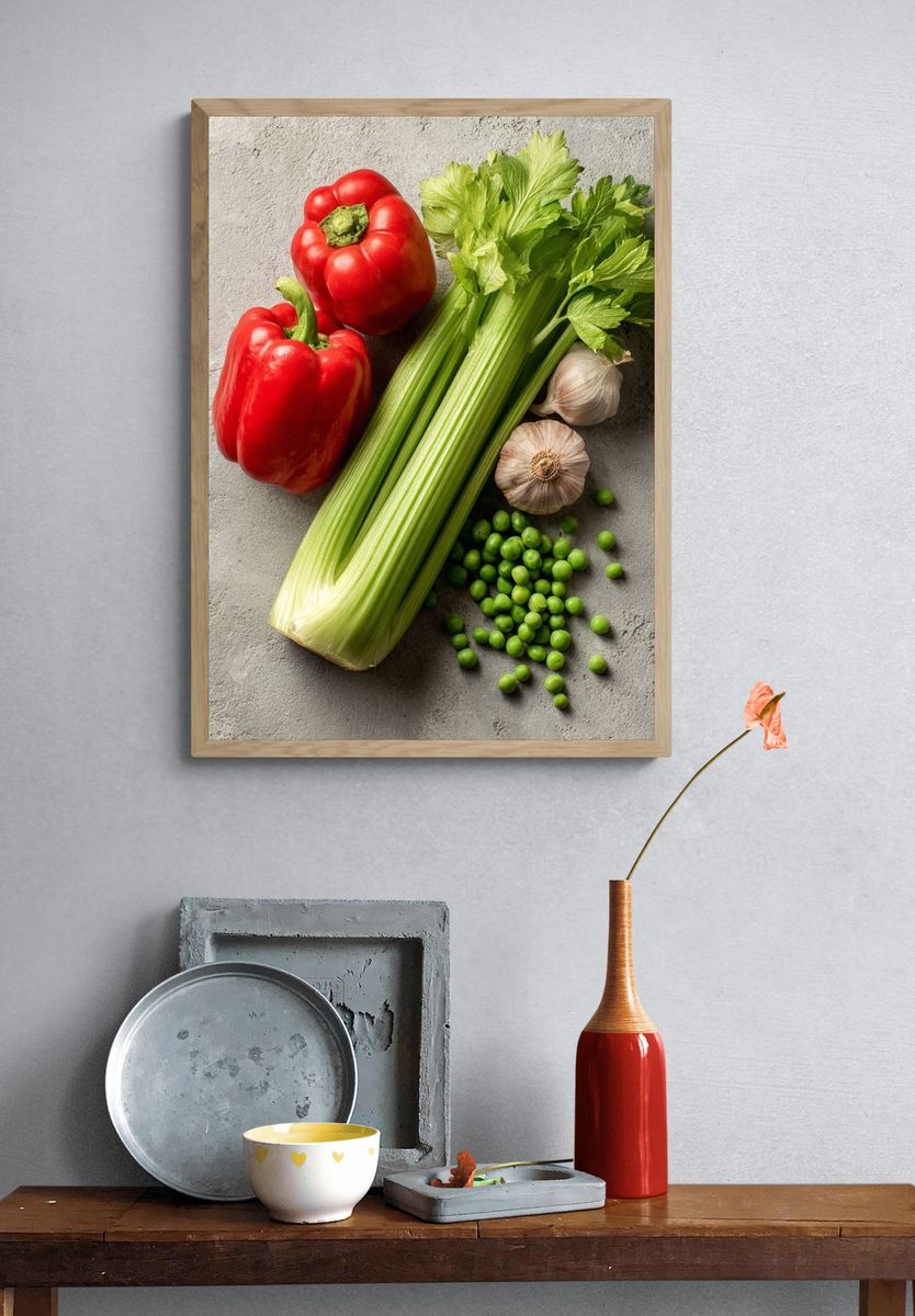 Fresh Vegetables Still Life Print. — room view 3
