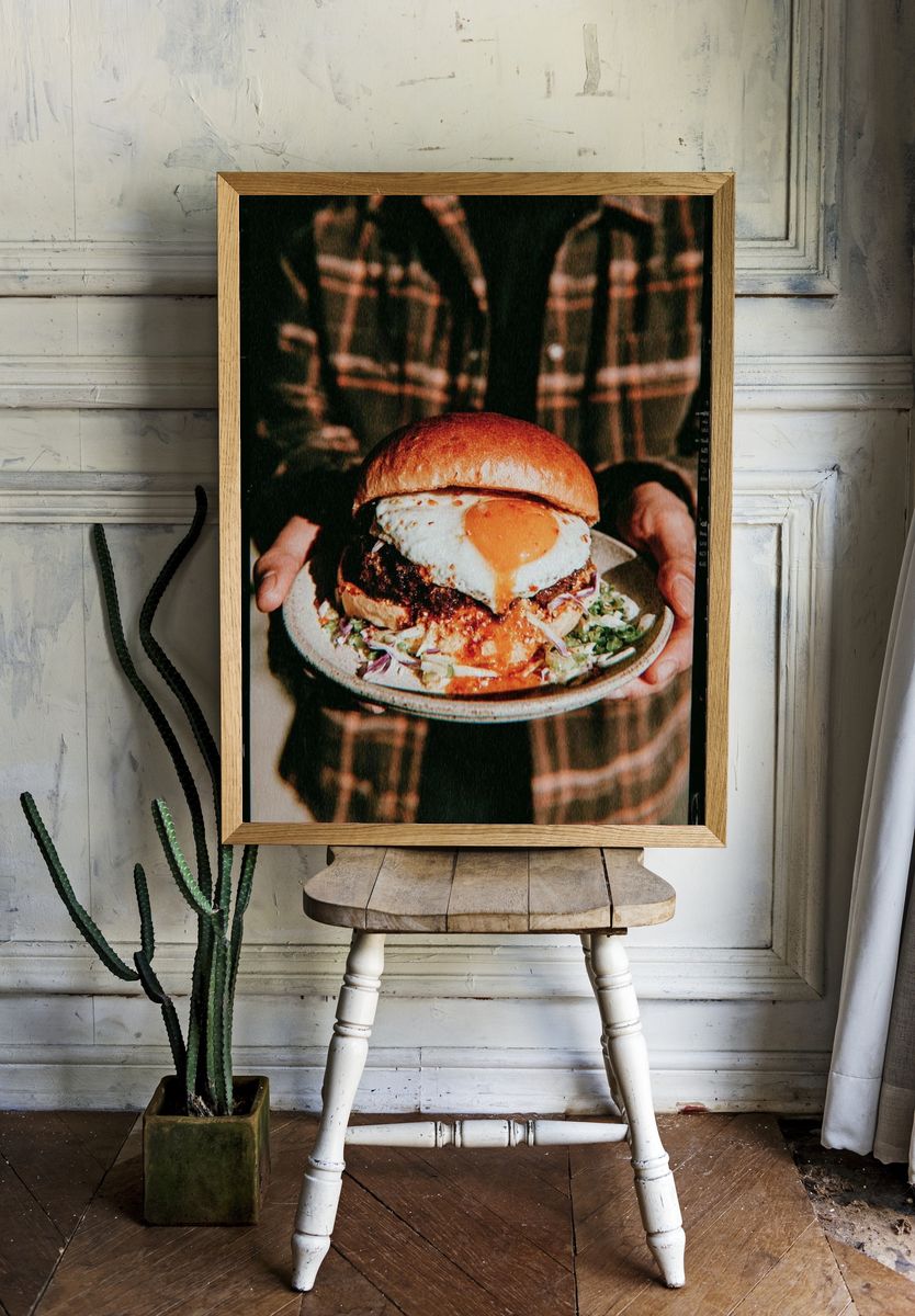 Gourmet Burger Food Photography Poster. room preview