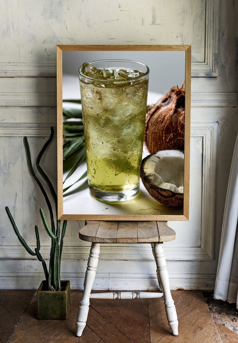 Coconut Drink Still Life Poster. room preview