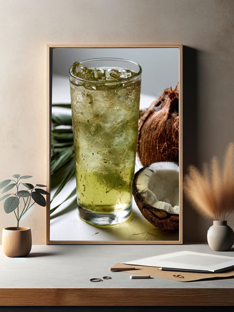 Coconut Drink Still Life Poster. — room view 2