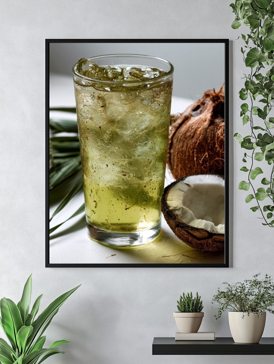 Coconut Drink Still Life Poster. — room view 4