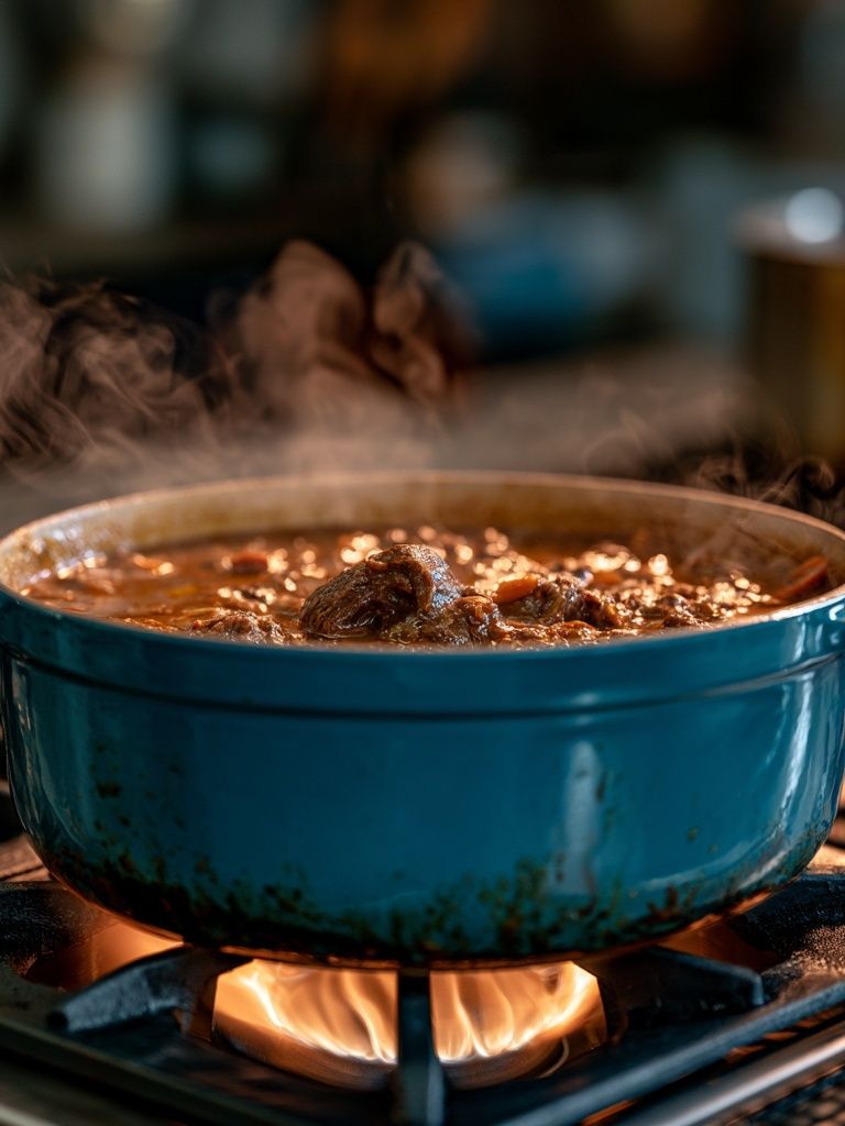 Steaming Dutch Oven Kitchen Photography Poster. poster — food-drink art