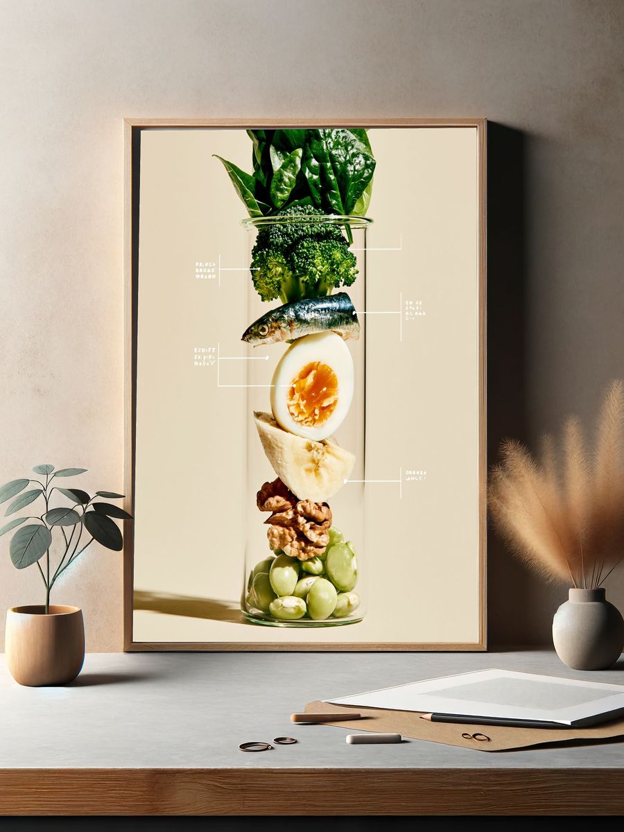 Layered Food Still Life Poster. — room view 2