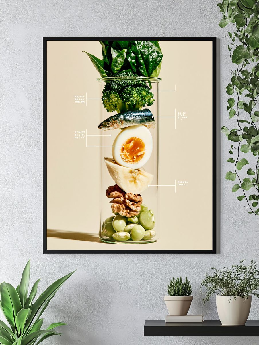 Layered Food Still Life Poster. — room view 4