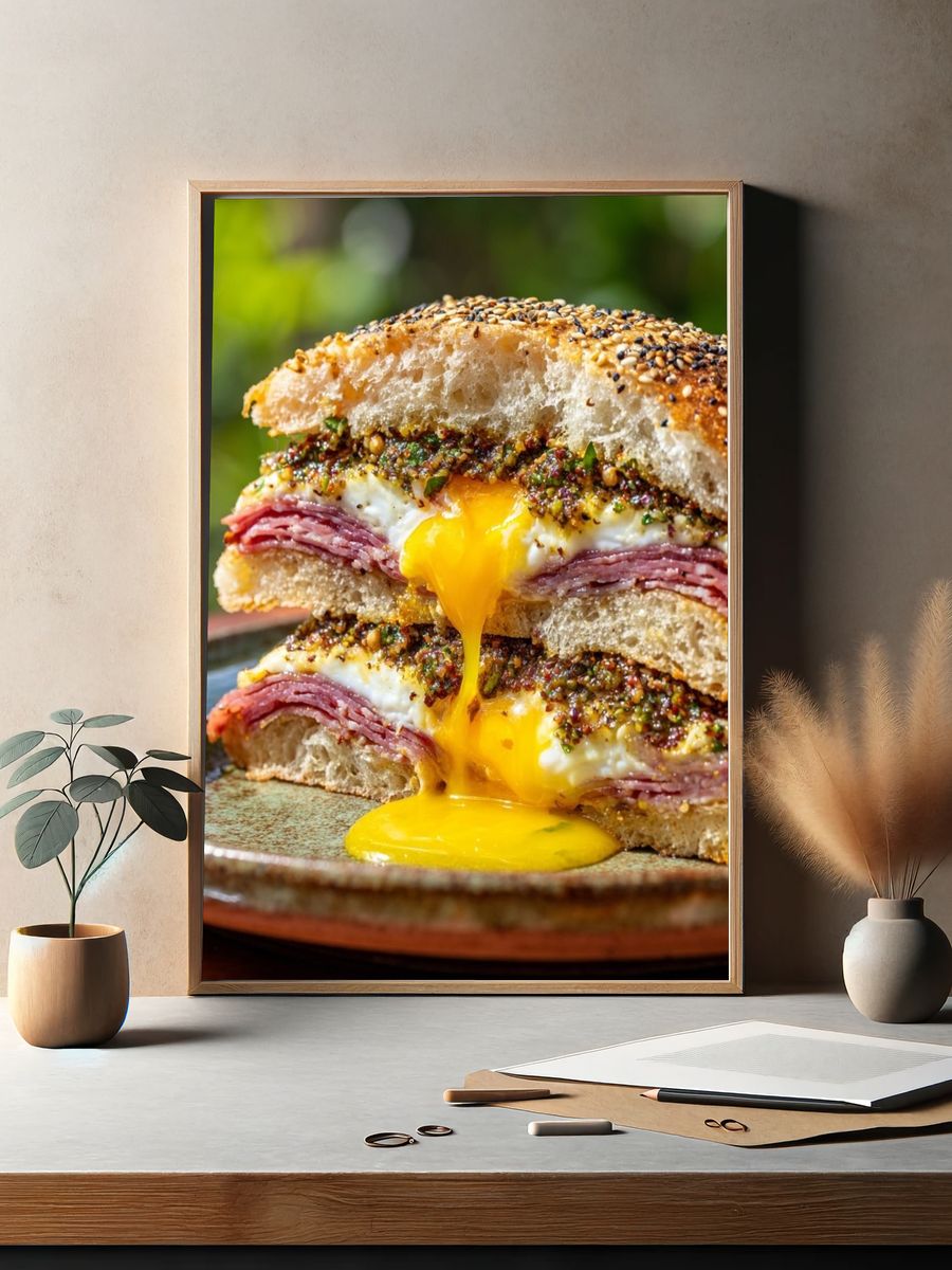 Gourmet Breakfast Sandwich Poster. — room view 2