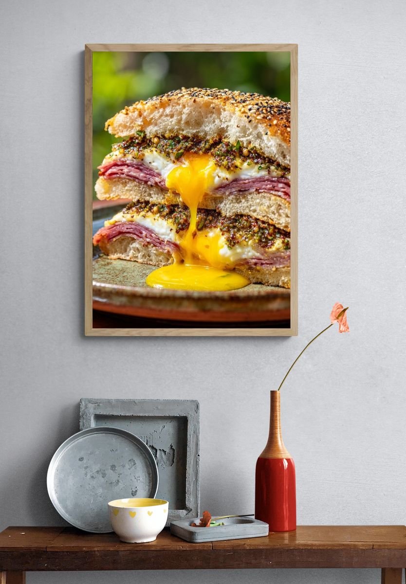 Gourmet Breakfast Sandwich Poster. — room view 3