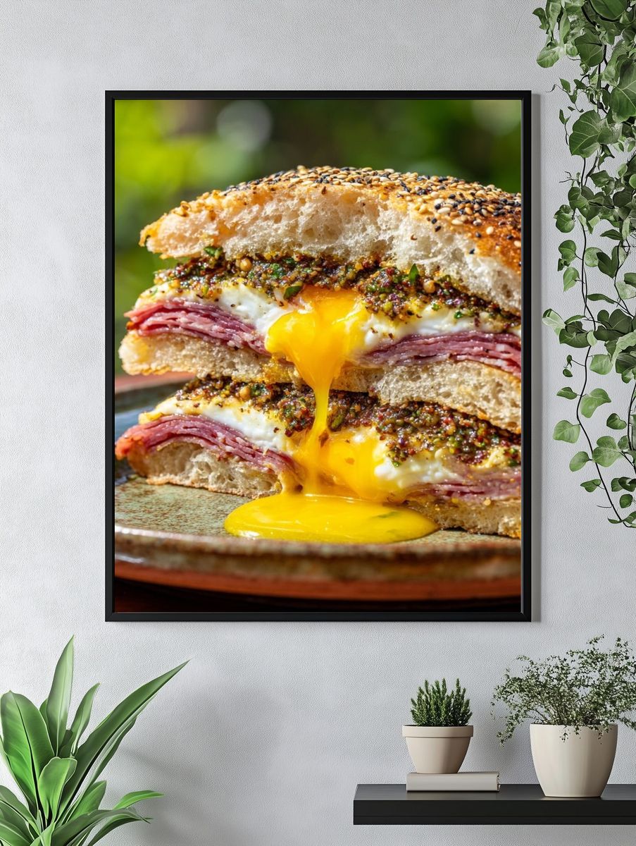 Gourmet Breakfast Sandwich Poster. — room view 4