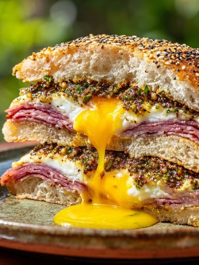 Gourmet Breakfast Sandwich Poster. poster