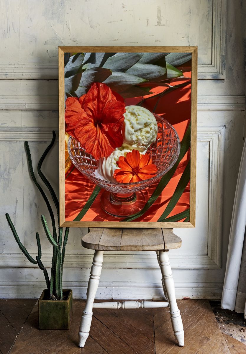 Tropical Citrus Still Life Print. — room view 1