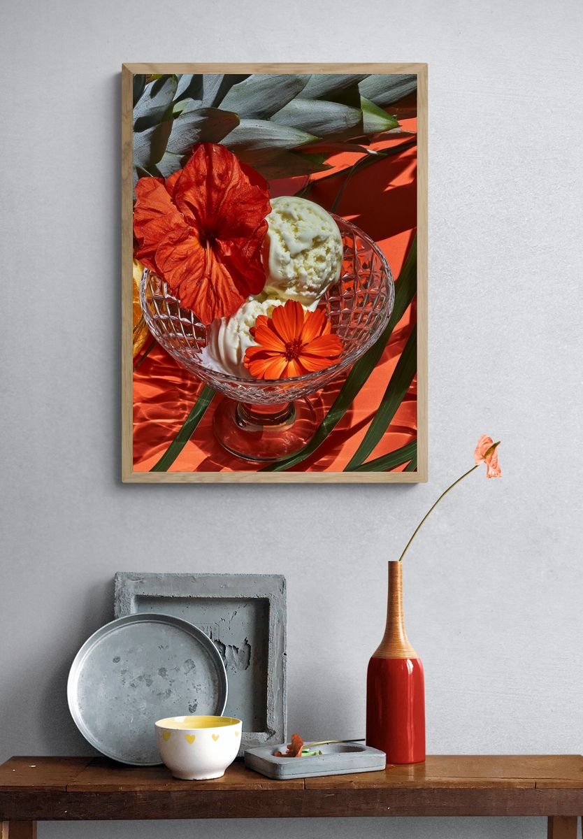 Tropical Citrus Still Life Print. — room view 3