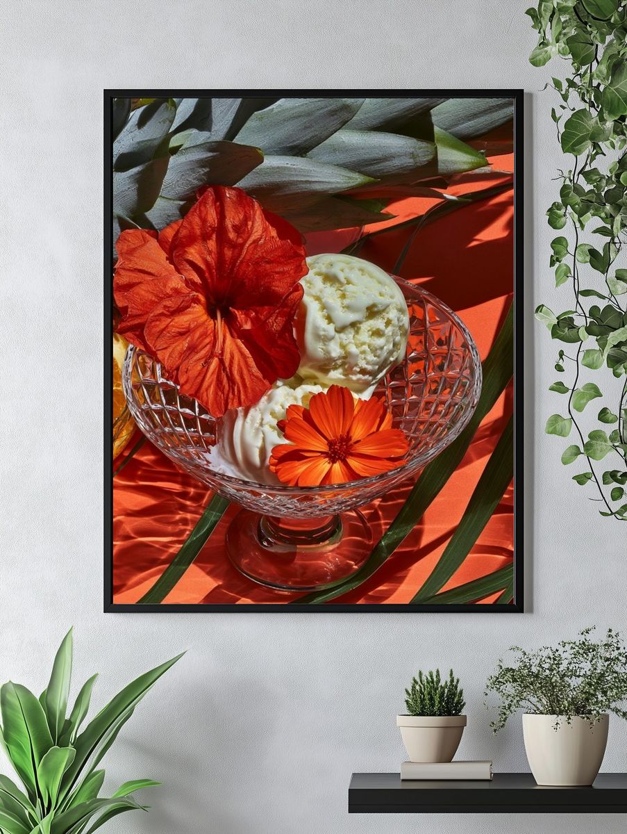 Tropical Citrus Still Life Print. — room view 4