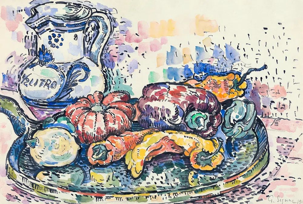 Colorful Vegetables Still Life Poster. poster — food-drink art