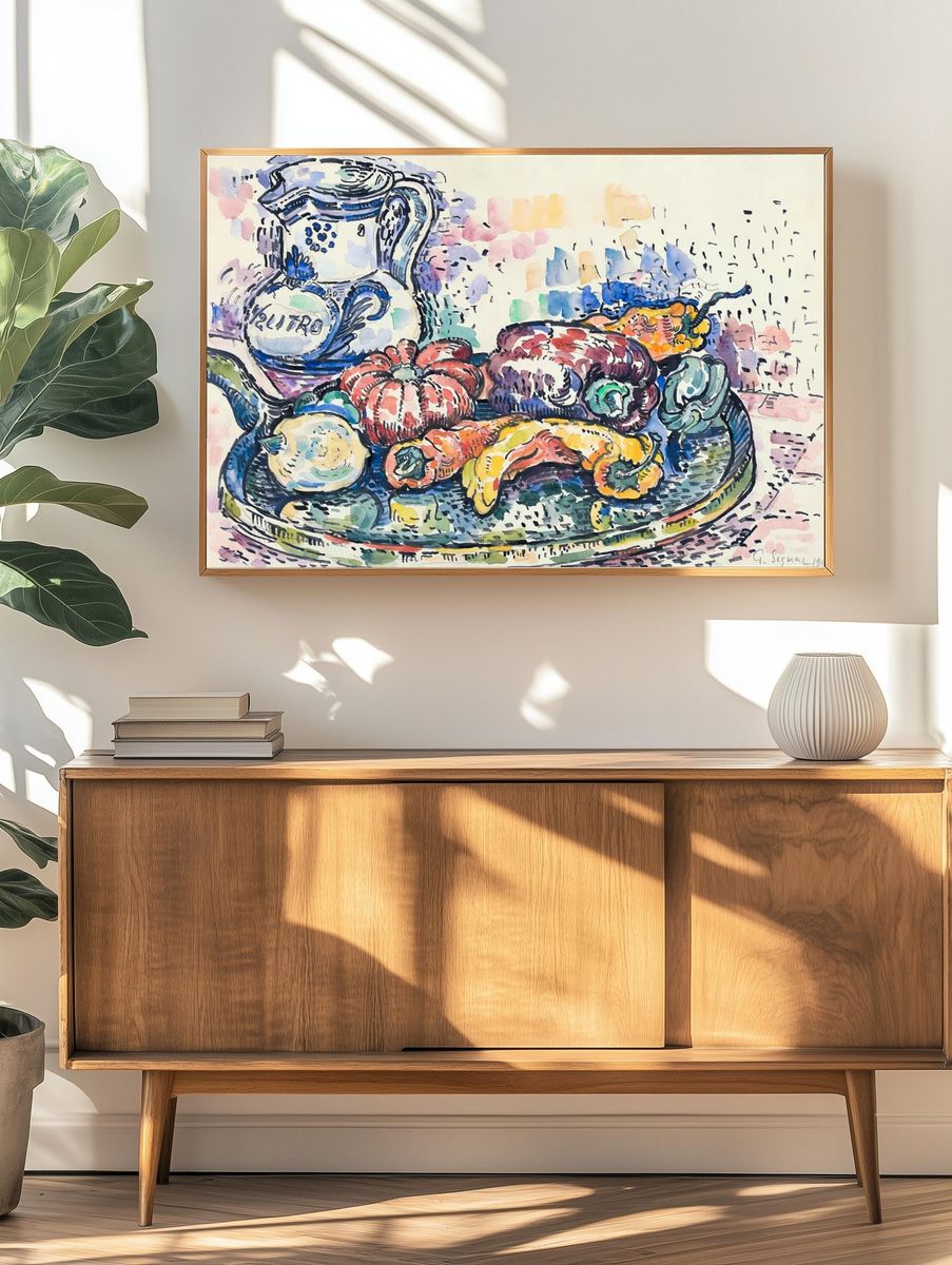 Colorful Vegetables Still Life Poster. — room view 3