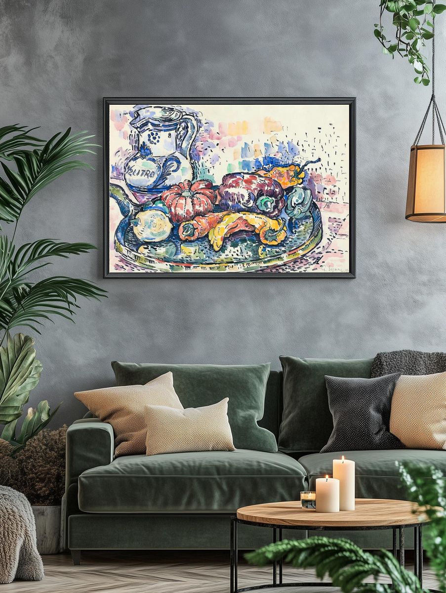 Colorful Vegetables Still Life Poster. — room view 4