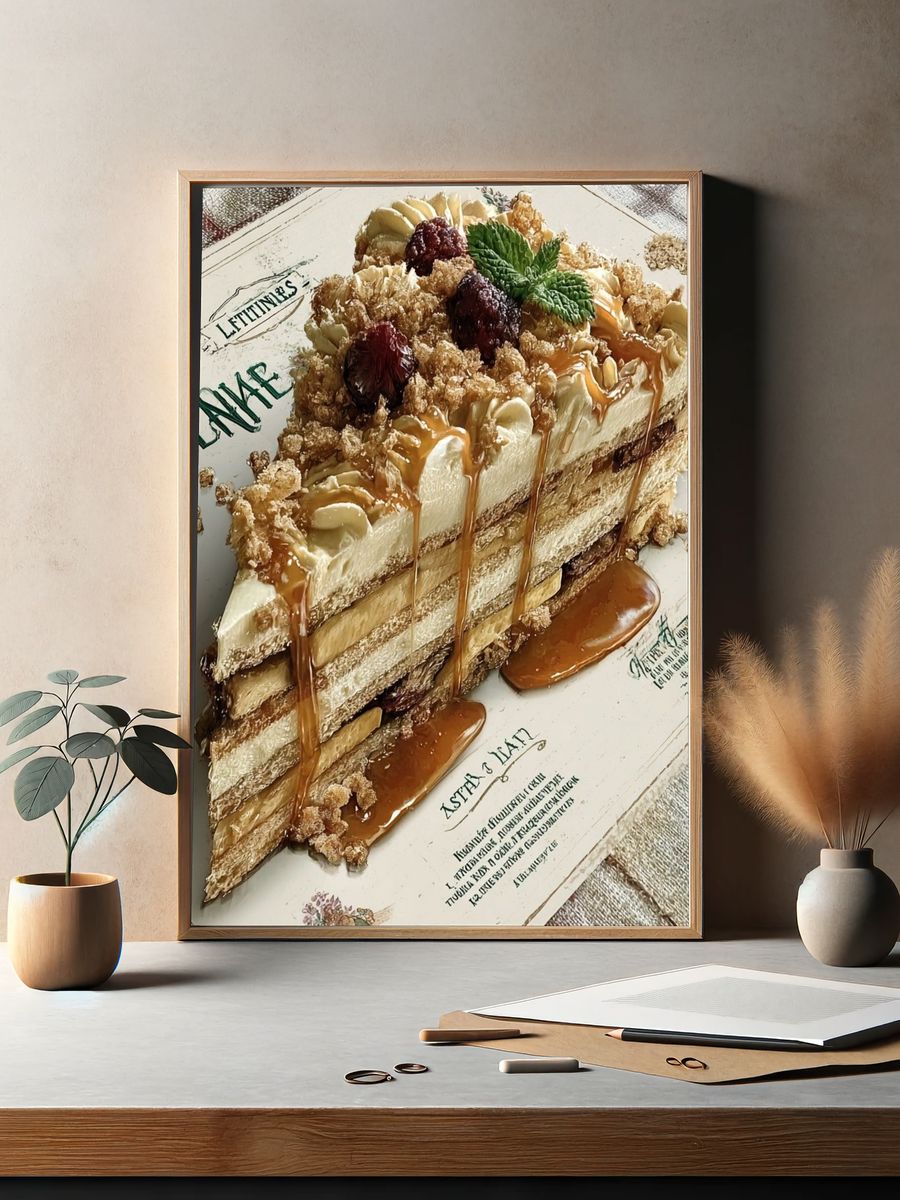 Delicious Layered Cake — Food Print. — room view 2