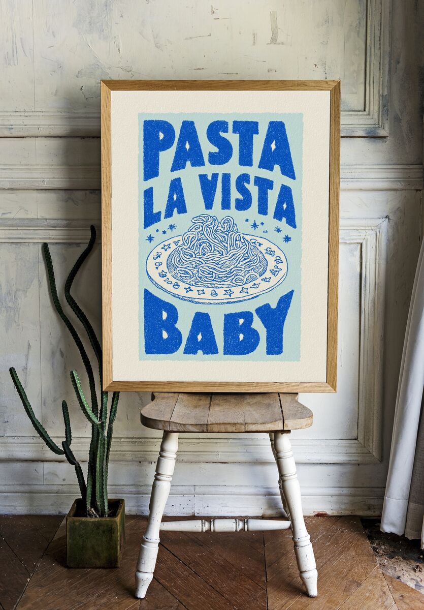 Pasta La Vista Baby — Funny Print. room preview