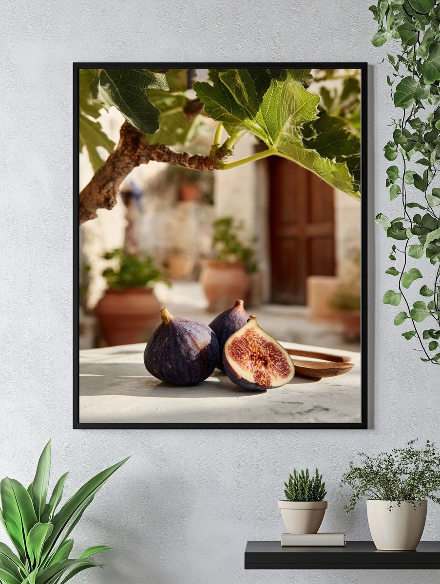 Fresh Figs on Table — Food Photography Print. — room view 4