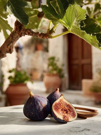 Fresh Figs on Table — Food Photography Print.